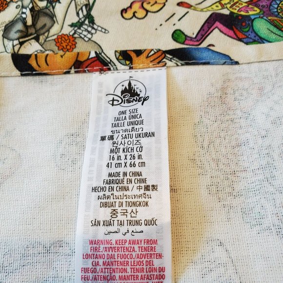 Disney Pixar Coco kitchen towel, Cotton 16x26 Day of the Dead Goth NEW no tags - Picture 4 of 6